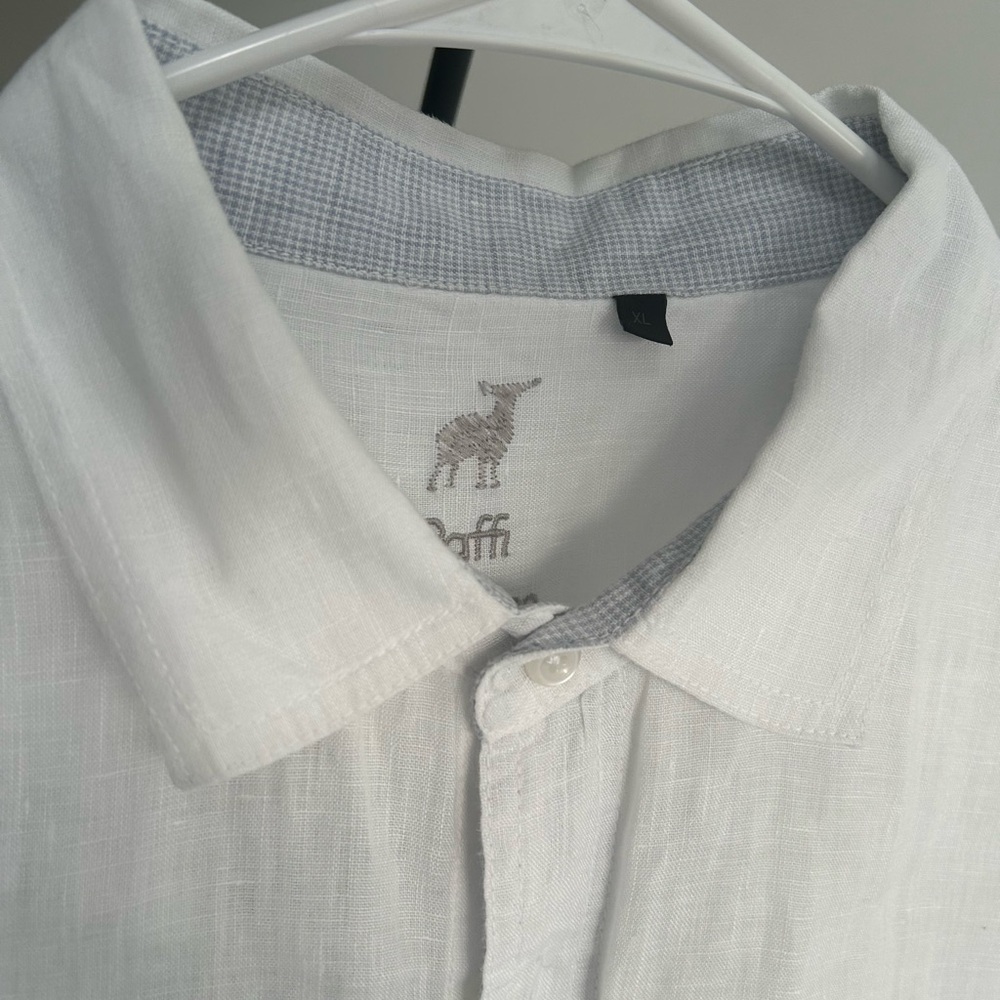 Raffi Crisp White 100% linen Long Sleeve Shirt. Excellent condition;) - Picture 7 of 13